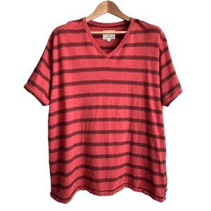 Men's XXL Striped Fall Soft Shirt, Lucky Brand, 2XL, Orange & Black, Gorpcore